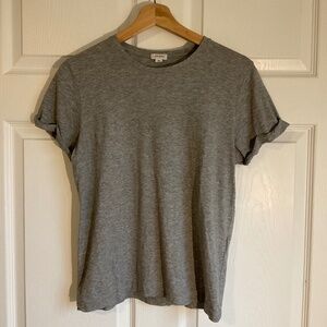 Cuyana grey roll sleeve t-shirt